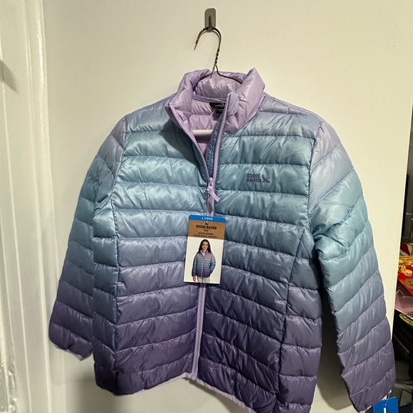Eddie Bauer Kids Puffer Jacket - Lavender and Sky Blue